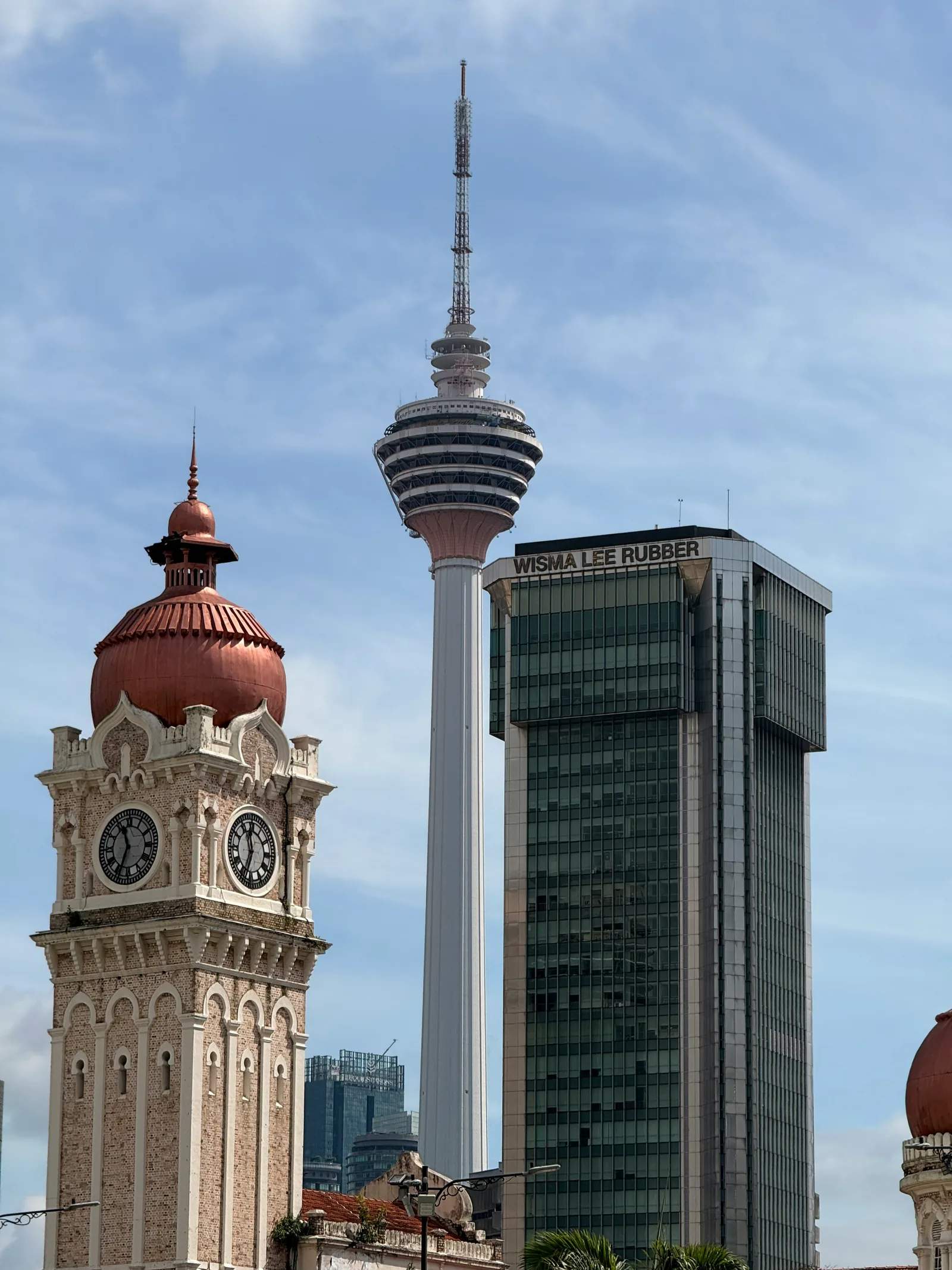 Kuala Lumpur skyline combining historic and modern architecture