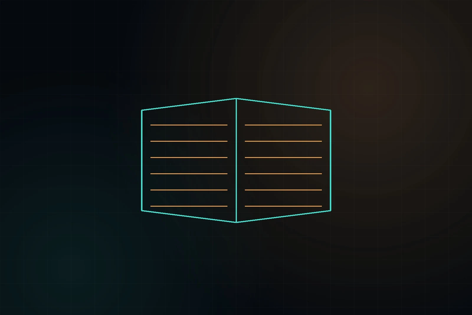 Open reference book with indexed lines